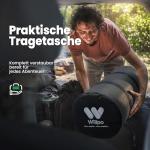 Willpo CertiPUR-US Memory Foam Camping Mattress with Travel Bag and 2 Interchangeable Covers, Lightweight Portable Sleeping Pad for Tents, Guest Beds, Home - Gray, Single