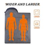 Sleeping Bags for Adults Backpacking - Ultralight Lightweight & Waterproof Sleeping Bags for Womens Mens Youth for Warm Camping Hiking Outdoor Travel Hunting(Gray)