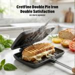 CretFine Extendable XL Pie Irons Cast Iron Sandwich Maker for Indoor & Outdoor Use, Camping Cookware with Storage Bag & Recipes & 50 DeliPaper (2 Packs)