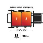 Blackstone 22 Inch Griddle 2350 Portable Blackstone Omnivore Grill with Flexfold Legs, with 22 Inch Blackstone Griddle Cover 5608 for On The Go Flexfold Griddle