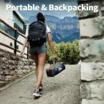 Night Cat Backpacking Tent 2 Person Lightweight Camping Tent with Foldable Pole, Lightweight Fast Setup Double Layers Waterproof Ultralight Tent Compact 7x4.4ft - Two Doors