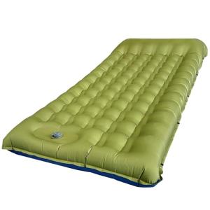 Pretyw Sleeping Pad for Camping - Thick Camping Mattress with Pillow, Built-in Foot Pump, Compact Portable Camping Mat for Backpacking, Hiking, Car Traveling, Beach, Tent