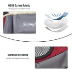 SUNNYFEEL Heated Double Camping Chairs Padded Loveseat Chair for 2 Person Heavy Duty Oversized Camping Couch 600lbs for Adults Portable Outdoor Lawn Chair with Cup Holder for Outdoor Patio RV Camping