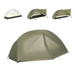 Naturehike Mongar Pro 1/2/3 Person Backpacking Tent,Waterproof Nylon Easy Setup Lightweight Camping Tent