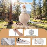 KOTEK Pop Up Bubble Tent, 10 x 10 Ft Weather Pod with 2 Roll-Up Doors, Carrying Bag, 8-10 Person Igloo Tent Dome for Camping Backyard Beach Parks Winter Activities Outdoor Events