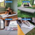 Memory Foam Camping Mattress Pad 3 Inch Thick, Portable Sleeping Pad with Waterproof Cover, Portable Roll Up Cot Mattress Pad Floor Mat for Travel Truck Bed Tent