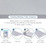 Memory Foam Camping Mattress Pad 3 Inch Thick, Portable Sleeping Pad with Waterproof Cover, Portable Roll Up Cot Mattress Pad Floor Mat for Travel Truck Bed Tent