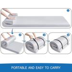 Memory Foam Camping Mattress Pad 3 Inch Thick, Portable Sleeping Pad with Waterproof Cover, Portable Roll Up Cot Mattress Pad Floor Mat for Travel Truck Bed Tent