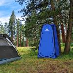 Pop Up Pod - Privacy Shower Tent, Dressing Room, or Portable Toilet Stall with Carry Bag for Camping, Beach, or Tailgate by Wakeman Outdoors (Blue)
