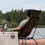 MellowCamp High Back Camping Chair, Oversized Comfort Design Collapsible Camp Chair with Pillow (Green)