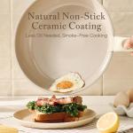 Redchef Truly Non Toxic Pots and Pans Set Non Stick, Upgraded Ceramic Pan and Pot Set, PFAS PTFE PFOA PFOS Free, Kitchen Cookware Set with Detachable Handle, RV Camping with Frying Pans Set