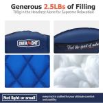 Overmont Oversized XL Camping Chair for Adults - 400lbs Support Heavy-Duty Padded Folding Chair with Side Pocket Cup Holder Cooling Bag for Outdoor Sports Garden Beach Fishing Lawn Blue