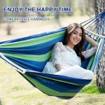 BieAziton Durable Hammocks 660 Lbs Capacity, Camping Essentials Hiking Gear Accessories Max 2 X Tree Straps & Carabiners & Duckbilled Buckle & Thicker Rope & Portable Carrying Bag Included (Blue)