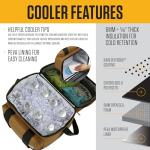 Carhartt Insulated Two Compartment Cooler, Durable Water Repellent Material W/Front Zippered Pocket for Camping, Beach & Travel, 24 Can, Black