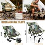 TUIKEN Ultralight Camping Chair Backpacking Chair, Portable Camp Chair with Cup Holder & Storage Bag, Lightweight Compact Folding Chair for Hiking, Travel, Picnic Mountaineering (Camo)
