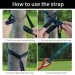 BieAziton Durable Hammocks 660 Lbs Capacity, Camping Essentials Hiking Gear Accessories Max 2 X Tree Straps & Carabiners & Duckbilled Buckle & Thicker Rope & Portable Carrying Bag Included (Blue)