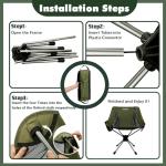 RODANNY Camping Chairs, 360° Degree Swivel Folding Chairs,Portabl Outdoor Chairs for Travel Hiking Fishing lawns Picnic Hunting,Support 305 LBS,Lghtweight,Green