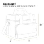 Carhartt Insulated Two Compartment Cooler, Durable Water Repellent Material W/Front Zippered Pocket for Camping, Beach & Travel, 24 Can, Black