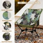 TUIKEN Ultralight Camping Chair Backpacking Chair, Portable Camp Chair with Cup Holder & Storage Bag, Lightweight Compact Folding Chair for Hiking, Travel, Picnic Mountaineering (Camo)
