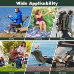 RODANNY Camping Chairs, 360° Degree Swivel Folding Chairs,Portabl Outdoor Chairs for Travel Hiking Fishing lawns Picnic Hunting,Support 305 LBS,Lghtweight,Green