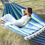 BieAziton Durable Hammocks 660 Lbs Capacity, Camping Essentials Hiking Gear Accessories Max 2 X Tree Straps & Carabiners & Duckbilled Buckle & Thicker Rope & Portable Carrying Bag Included (Blue)