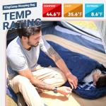 KingCamp 45°F Kids Sleeping Bag, Lightweight Waterproof & Compact Flannel Sleeping Bags Cold Weather & Warm Youth Essentials Gear Accessories for Camping, Fits 10-12 Children up to 4'7"-5'5" Tall