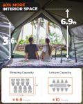 KingCamp Camping Tent 6-8 Person, Canvas Hot Tent with Stove Jack, Waterproof & Windproof Cabin Tent for Family Camping & Outdoor Parties