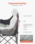 VEVOR Double Camping Chair, Oversized Two Person Camp Chair with 660 lbs Heavy Duty Support, with Dual Cup Holders, Wine Glass Holders, Magazine Straps, Carry Bags for Outdoor, Beach, 1 Pack