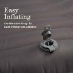 Coleman Inflatable Sleeping Pad Soft & Comfortable with Brushed Knit Surface, Easy Inflatation, Lightweight, Green