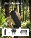 VEVOR Double Camping Chair, Oversized Two Person Camp Chair with 660 lbs Heavy Duty Support, with Dual Cup Holders, Wine Glass Holders, Magazine Straps, Carry Bags for Outdoor, Beach, 1 Pack