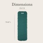 Coleman Inflatable Sleeping Pad Soft & Comfortable with Brushed Knit Surface, Easy Inflatation, Lightweight, Green