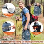 Cofiyard 20,000 BTUs 2 Burner Propane Camping Stove, Portable Folding Camp Stove with Adjustable Burners, Built-in Ignition and Carrying Bag, Dual Gas Stoves for Tailgating, Camping, BBQ Overland Grey