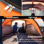 EchoSmile Instant Pop Up Camping Tent, 2/4/6 Person, Easy Setup Tent, Water Resistant Dome, Portable with Carry Bag