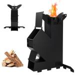 Rocket Stove for Cooking Portable Wood Burning Wood Fire Camping Backyard Cooking Outdoor Events BBQ Comes with Storage Bag