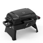 BrandMan Portable Propane Gas Grill, 1-Burner Tabletop Compact BBQ Grill with Folding Legs and Lockable Lid for Camping, Tailgating & Outdoor Cooking, Hassle-Free Setup