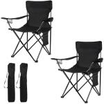 Damei century Folding Camping Chairs- Lightweight, Portable Chair for Beach, Lawn, Outdoor Sports, 2PCS Black
