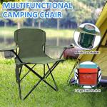 SAILARY 2 Pack Folding Camping Chair with Cup Holder & Side Storage Bag, 300lb Capacity, Lightweight 5.5lbs Portable for Beach, Picnic, Sport, Green