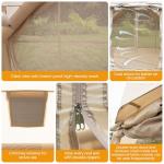 WARONE Inflatable Camping Tent with Skylight, Three Minutes Setup,6 Person Capacity, Waterproof Canopy with Mesh Curtains, Stove Window,Mosquito Screen, Air Column Frame, Includes Pump and Stakes