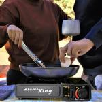 Flame King YSNVT-505-B Dual Fuel Butane & Propane Gas Camping Stove with Single Burner, Portable and Great for Outdoor Cooking, Backpacking