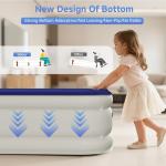 Sebor Air Mattress Twin with Built-in Pump 18", Comfortable Self-Inflating Air Mattress with High-Speed Pump, Durable Blow Up Mattress Twin with Storage Bag for Guests, Camping, Travel