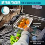 Engel UC13 13qt Leak-Proof, Air Tight, Drybox Cooler and Small Hard Shell Lunchbox for Men and Women in Artic Blue
