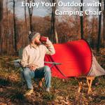 SAILARY 2 Pack Folding Camping Chair with Cup Holder & Side Storage Bag, 300lb Capacity, Lightweight 5.5lbs Portable for Beach, Picnic, Sport, Green