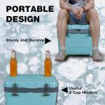 YELLOW JACKET 27 Quart Ice Cooler, Portable Ice Chest Hard Cooler Box with Retention Insulation and Heavy Duty Handle for Camping, Picnic, Beach, Drink, Beverage, Fishing,Blue