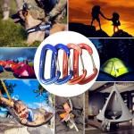 L-Rover Carabiner,12KN Lightweight Heavy Duty Carabiner Clips,Aluminium Wiregate Caribeaners for Hammocks,Camping, Key Chains, Outdoor and Gym etc,Hiking & Utility