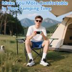 SAILARY 2 Pack Folding Camping Chair with Cup Holder & Side Storage Bag, 300lb Capacity, Lightweight 5.5lbs Portable for Beach, Picnic, Sport, Green