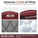 Overmont Oversized XL Camping Chair for Adults - 400lbs Support Heavy-Duty Padded Folding Chair with Side Pocket Cup Holder Cooling Bag for Outdoor Sports Garden Beach Fishing Lawn Red