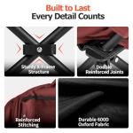 Overmont Oversized XL Camping Chair for Adults - 400lbs Support Heavy-Duty Padded Folding Chair with Side Pocket Cup Holder Cooling Bag for Outdoor Sports Garden Beach Fishing Lawn Red