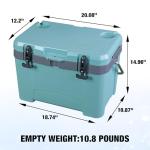 YELLOW JACKET 27 Quart Ice Cooler, Portable Ice Chest Hard Cooler Box with Retention Insulation and Heavy Duty Handle for Camping, Picnic, Beach, Drink, Beverage, Fishing,Blue
