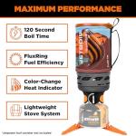 Jetboil Flash 1.0L Portable Fast Boil Stove for Camping and Backpacking with 1-Step Auto Ignition, New for 2025, Propane/Isobutane Burner with Cooking Cup, Mountainscape