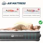 JUITOY Twin Air Mattress with Built in Pump Newly Upgraded one-Touch air Mattress with pillowNo Peculiar Smell for Camping,Home,Guests & Portable Travel,18"/440lbs Max Blow Up Bed Gray